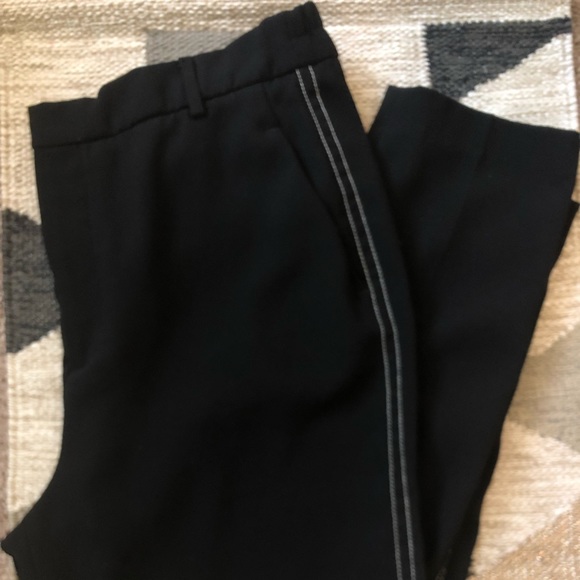 Zara Pants - Zara Black Work Pants With White Stripe